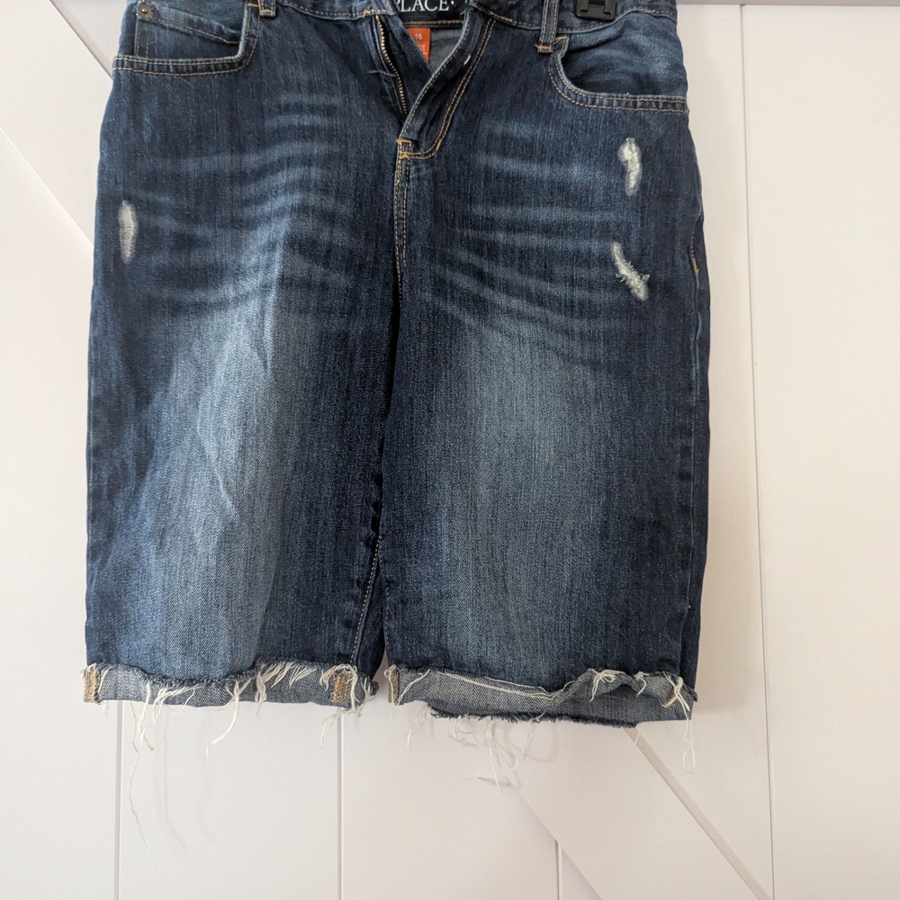 Distressed Denim Shorts
